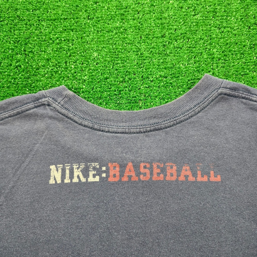 Nike Baseball Tshirt‎ Mens Large Blue Faded Vintage Y2K Graphic Sports Tee - Picture 7 of 7